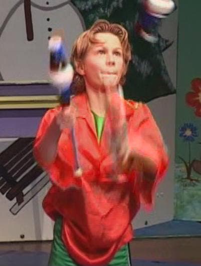 Juggling clubs on Dutch television, 2004